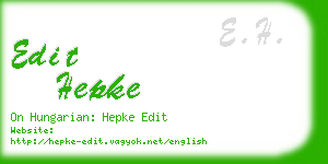 edit hepke business card